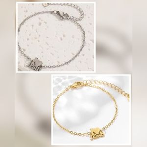 NWT 'I Love Jesus' Bracelet - Silver-tone or Gold-tone